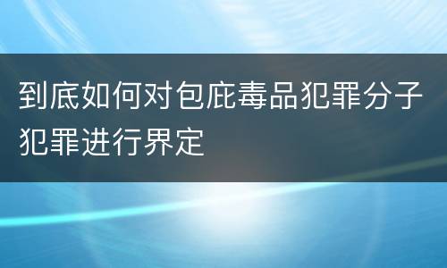到底如何对包庇毒品犯罪分子犯罪进行界定