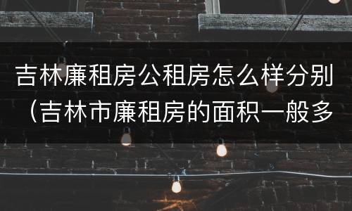 吉林廉租房公租房怎么样分别（吉林市廉租房的面积一般多大）