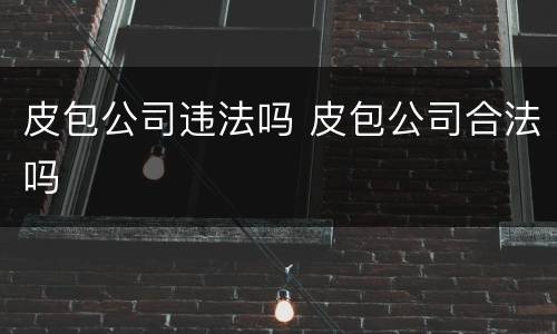 皮包公司违法吗 皮包公司合法吗