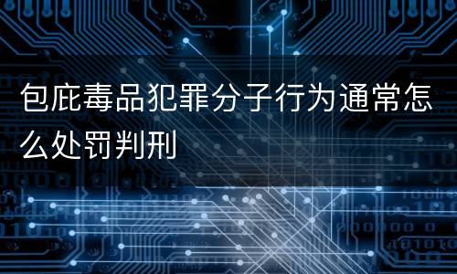 包庇毒品犯罪分子行为通常怎么处罚判刑