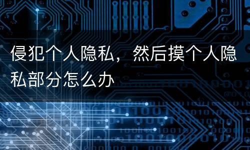 侵犯个人隐私，然后摸个人隐私部分怎么办