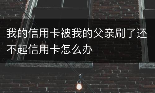我的信用卡被我的父亲刷了还不起信用卡怎么办