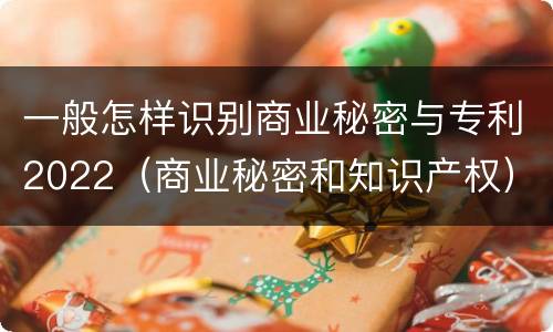 一般怎样识别商业秘密与专利2022（商业秘密和知识产权）