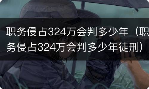 职务侵占324万会判多少年（职务侵占324万会判多少年徒刑）