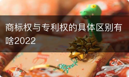 商标权与专利权的具体区别有啥2022