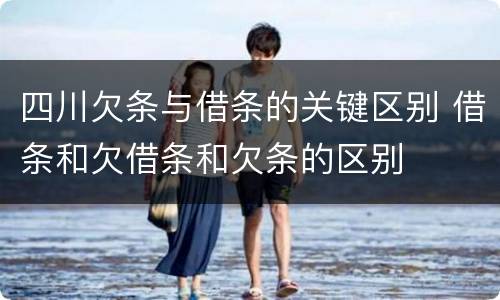 四川欠条与借条的关键区别 借条和欠借条和欠条的区别