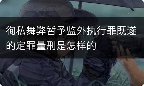 徇私舞弊暂予监外执行罪既遂的定罪量刑是怎样的