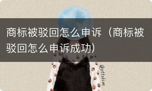 商标被驳回怎么申诉（商标被驳回怎么申诉成功）