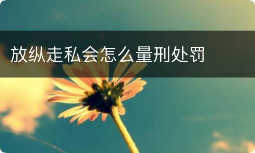 放纵走私会怎么量刑处罚