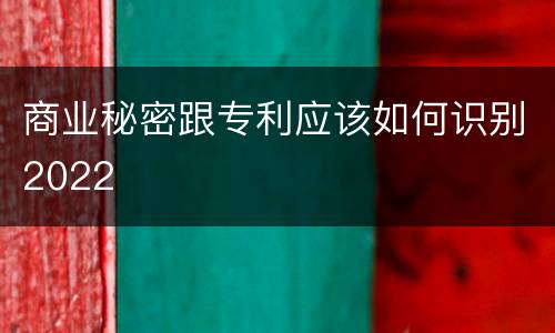 商业秘密跟专利应该如何识别2022
