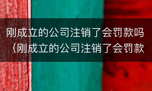 刚成立的公司注销了会罚款吗（刚成立的公司注销了会罚款吗多少钱）
