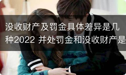 没收财产及罚金具体差异是几种2022 并处罚金和没收财产是什么意思