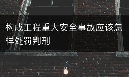 构成工程重大安全事故应该怎样处罚判刑
