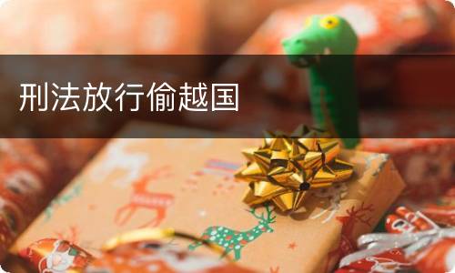 刑法放行偷越国