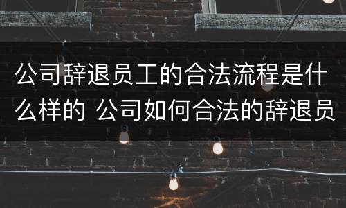 公司辞退员工的合法流程是什么样的 公司如何合法的辞退员工