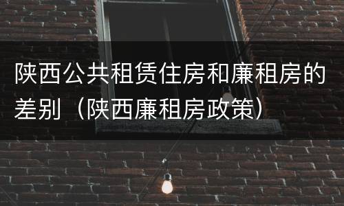 陕西公共租赁住房和廉租房的差别（陕西廉租房政策）