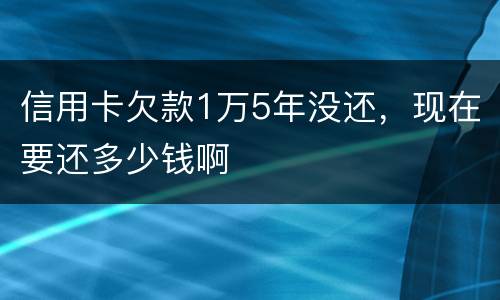 信用卡欠款1万5年没还，现在要还多少钱啊