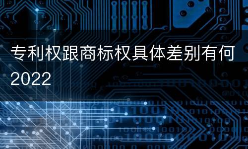 专利权跟商标权具体差别有何2022