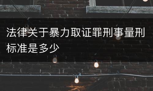 法律关于暴力取证罪刑事量刑标准是多少