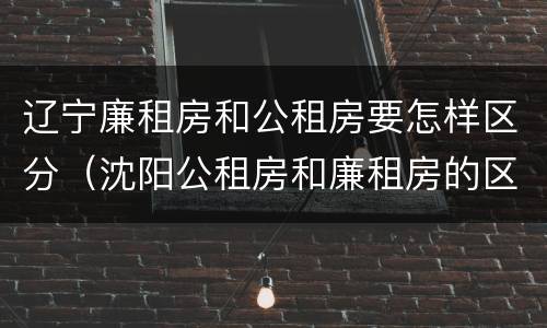 辽宁廉租房和公租房要怎样区分（沈阳公租房和廉租房的区别）