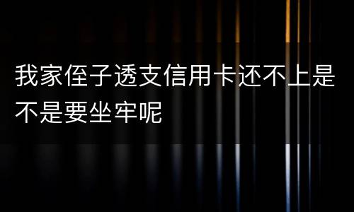 我家侄子透支信用卡还不上是不是要坐牢呢
