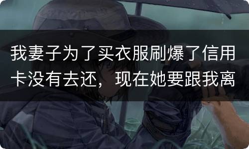 我妻子为了买衣服刷爆了信用卡没有去还，现在她要跟我离婚，请问离婚债务怎么分
