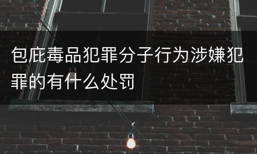 包庇毒品犯罪分子行为涉嫌犯罪的有什么处罚