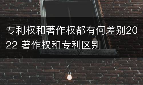 专利权和著作权都有何差别2022 著作权和专利区别
