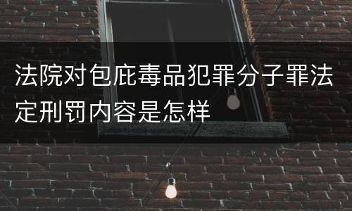 法院对包庇毒品犯罪分子罪法定刑罚内容是怎样