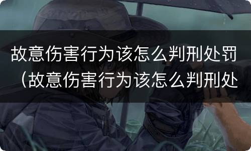 故意伤害行为该怎么判刑处罚（故意伤害行为该怎么判刑处罚）
