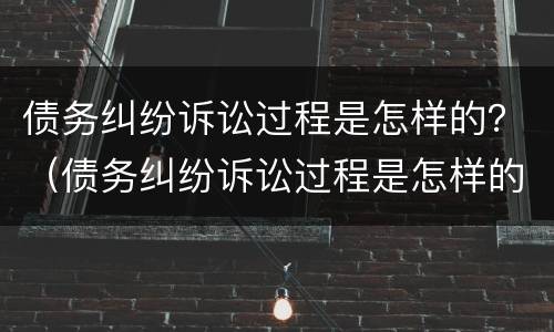 债务纠纷诉讼过程是怎样的？（债务纠纷诉讼过程是怎样的结果）