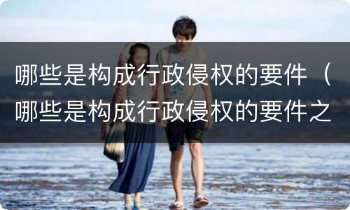 哪些是构成行政侵权的要件（哪些是构成行政侵权的要件之一）