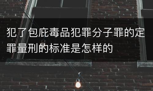 犯了包庇毒品犯罪分子罪的定罪量刑的标准是怎样的