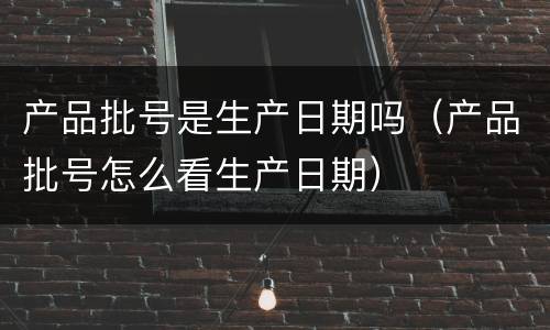 产品批号是生产日期吗（产品批号怎么看生产日期）