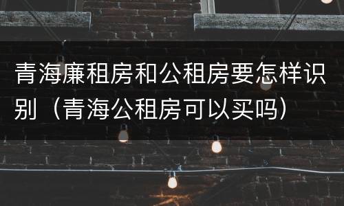 青海廉租房和公租房要怎样识别（青海公租房可以买吗）