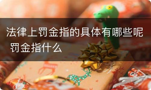 法律上罚金指的具体有哪些呢 罚金指什么
