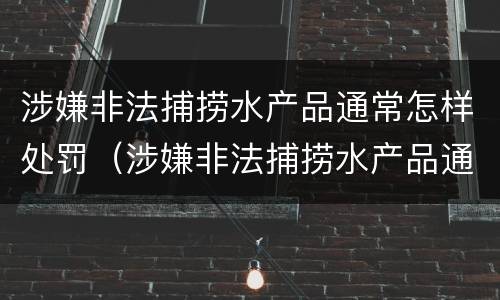 涉嫌非法捕捞水产品通常怎样处罚（涉嫌非法捕捞水产品通常怎样处罚呢）