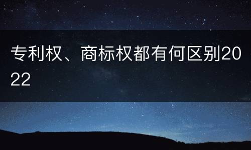 专利权、商标权都有何区别2022