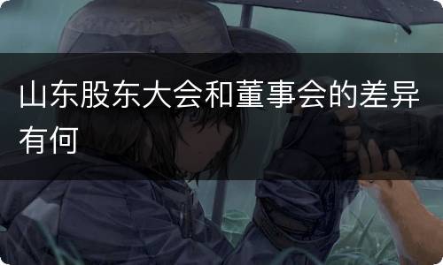 山东股东大会和董事会的差异有何