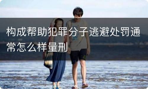 构成帮助犯罪分子逃避处罚通常怎么样量刑
