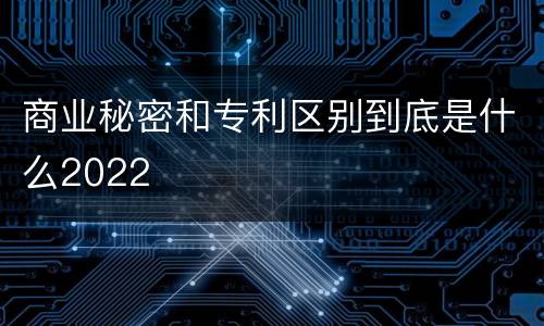 商业秘密和专利区别到底是什么2022