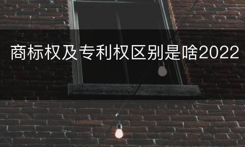 商标权及专利权区别是啥2022