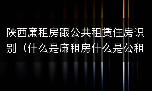 陕西廉租房跟公共租赁住房识别（什么是廉租房什么是公租房）