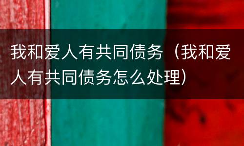 我和爱人有共同债务（我和爱人有共同债务怎么处理）