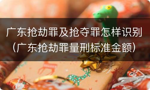 广东抢劫罪及抢夺罪怎样识别（广东抢劫罪量刑标准金额）