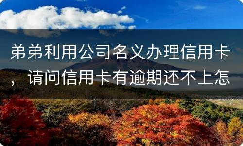 弟弟利用公司名义办理信用卡，请问信用卡有逾期还不上怎么办