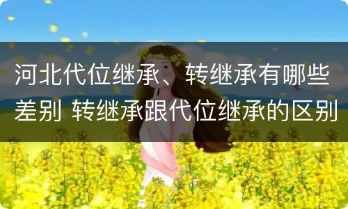 河北代位继承、转继承有哪些差别 转继承跟代位继承的区别