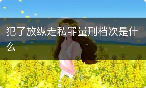 犯了放纵走私罪量刑档次是什么
