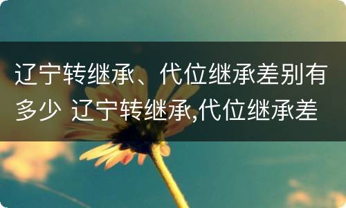 辽宁转继承、代位继承差别有多少 辽宁转继承,代位继承差别有多少