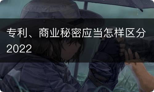 专利、商业秘密应当怎样区分2022
